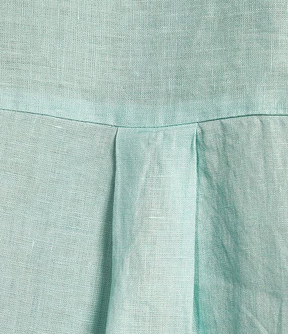 Eileen Fisher Organic Handkerchief Linen Point Collar Long Sleeve Short Shirt Product Image