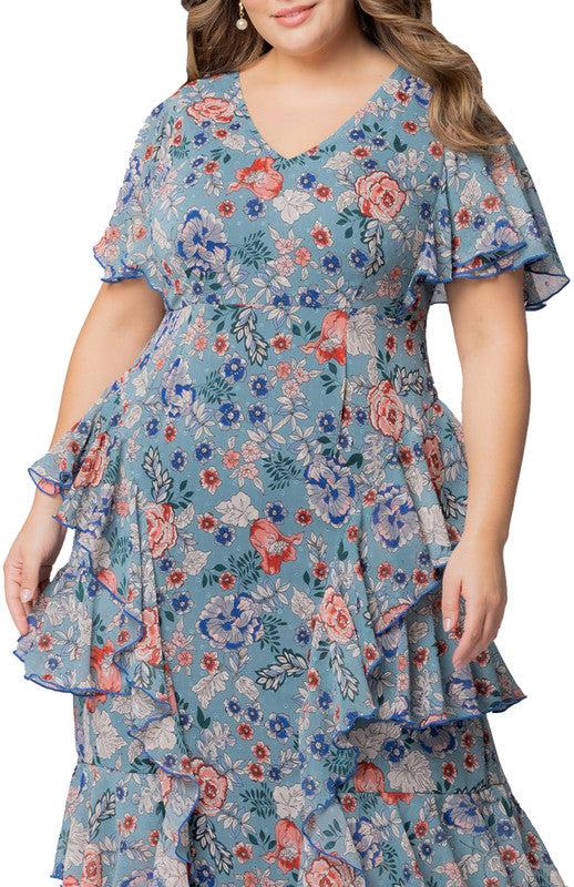 Berry Bliss Maria Lace Evening Gown - Plus Product Image