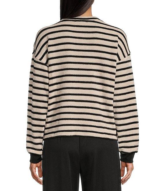 Evolutionary Chenille Stripe Knit Pullover Top Product Image