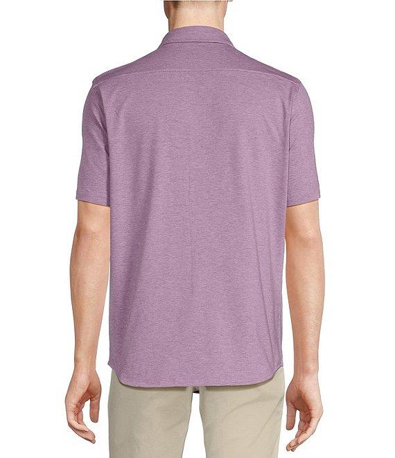 Cremieux Blue Label Stretch Jersey Solid Short Sleeve Coatfront Shirt Product Image