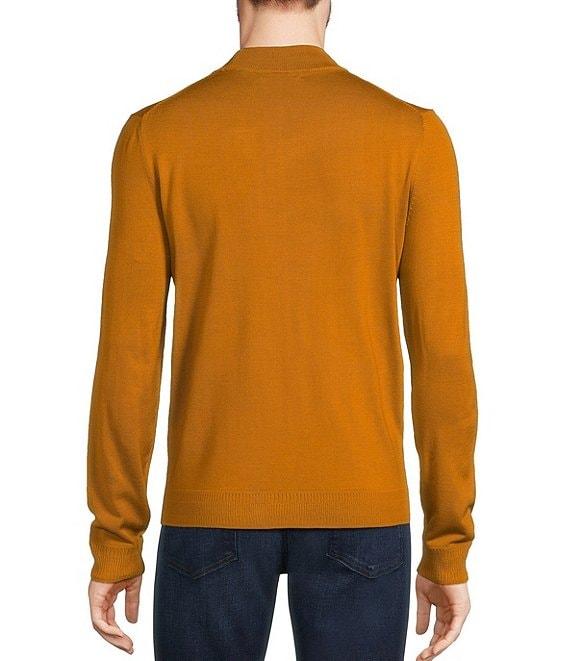Murano Solid Performance Textured Long Sleeve Mock Neck Sweater Product Image