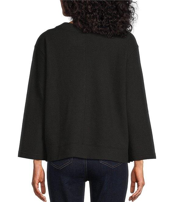 Westbound Long Sleeve V-Neck Button Side Top Product Image