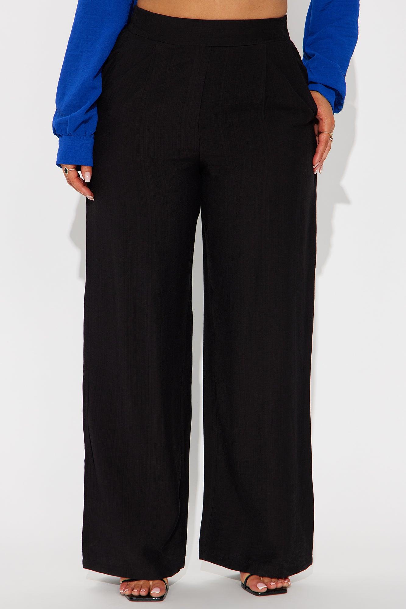 Santorini Getaway Wide Leg Trouser Pant - Black Product Image