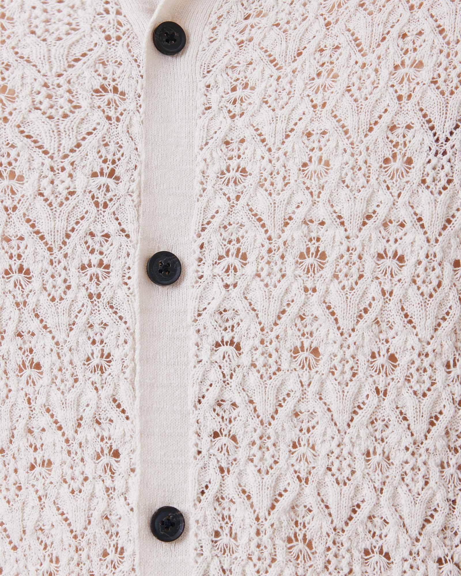 Loire Short Sleeve Open Knit Cardigan Product Image