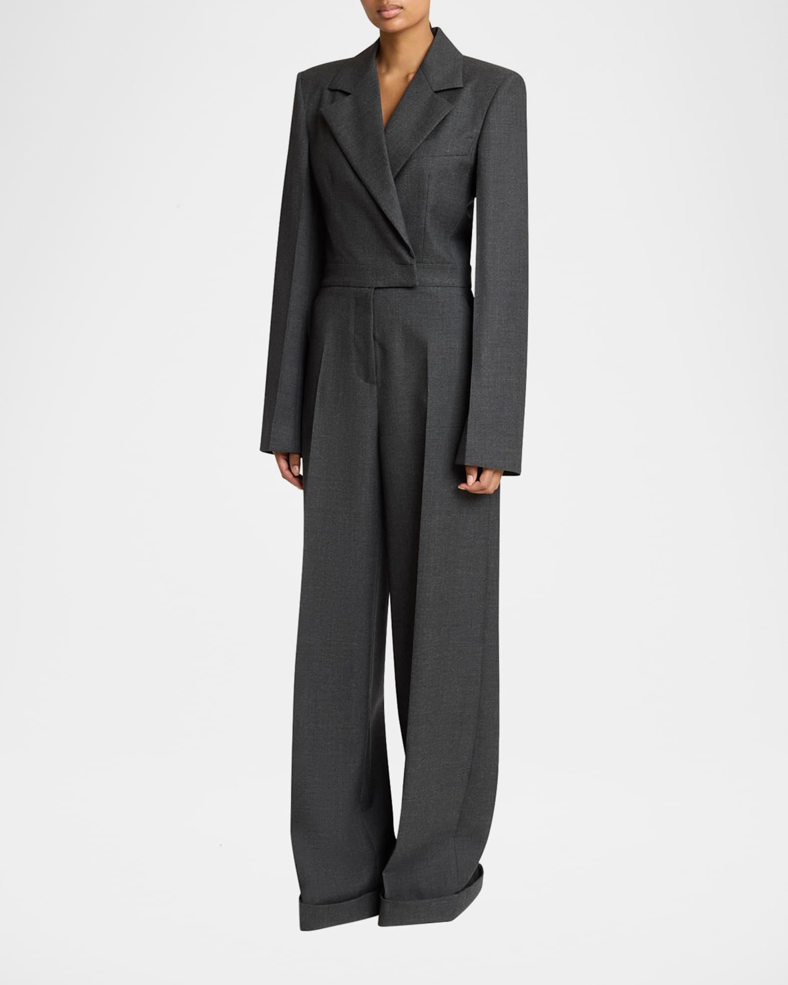 Tuxedo Wool Jumpsuit Product Image