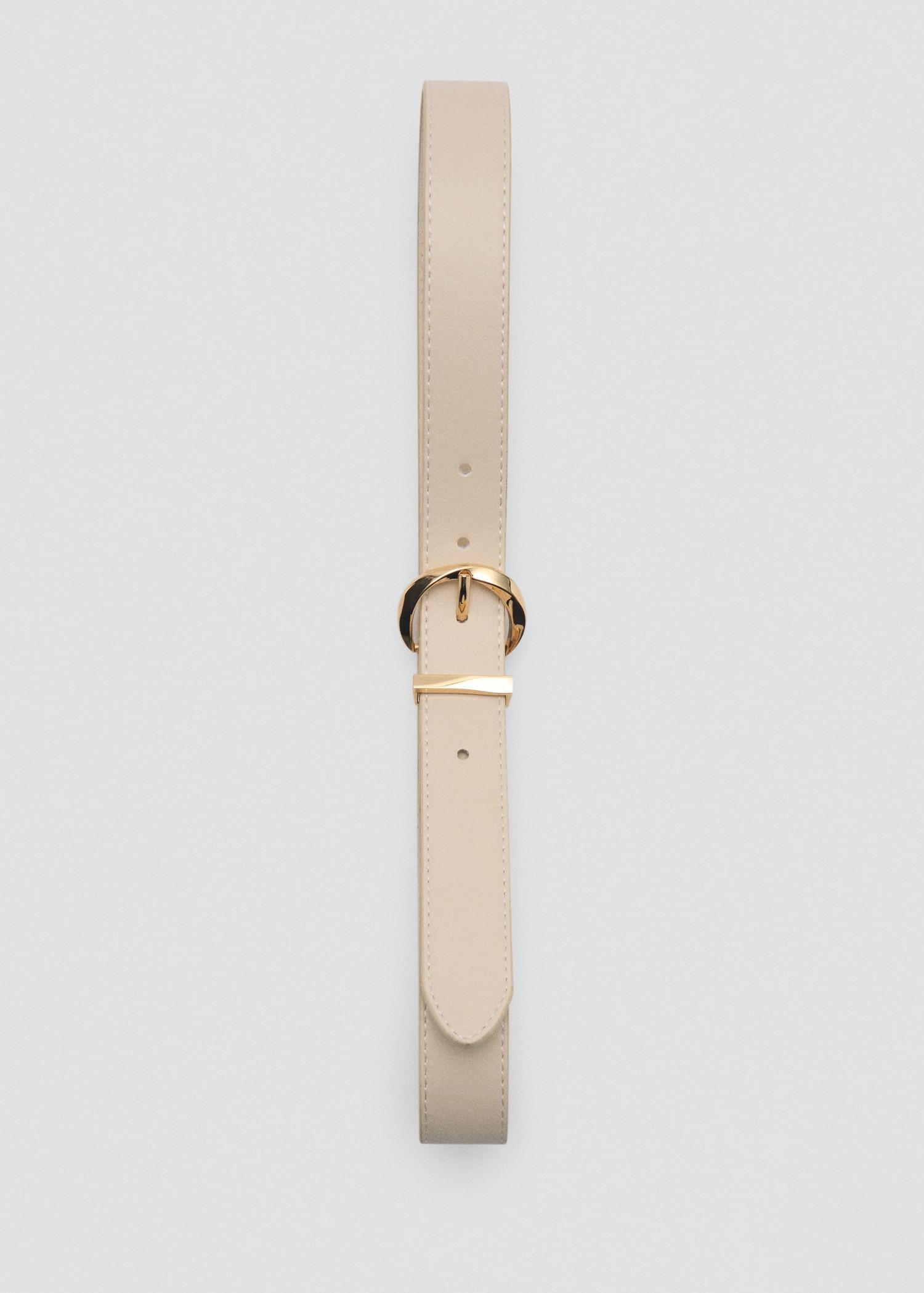 Oval buckle belt - Women | MANGO USA Product Image