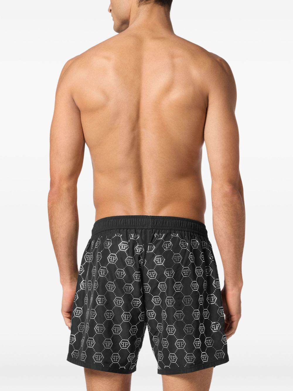 crystal-monogram swim shorts Product Image