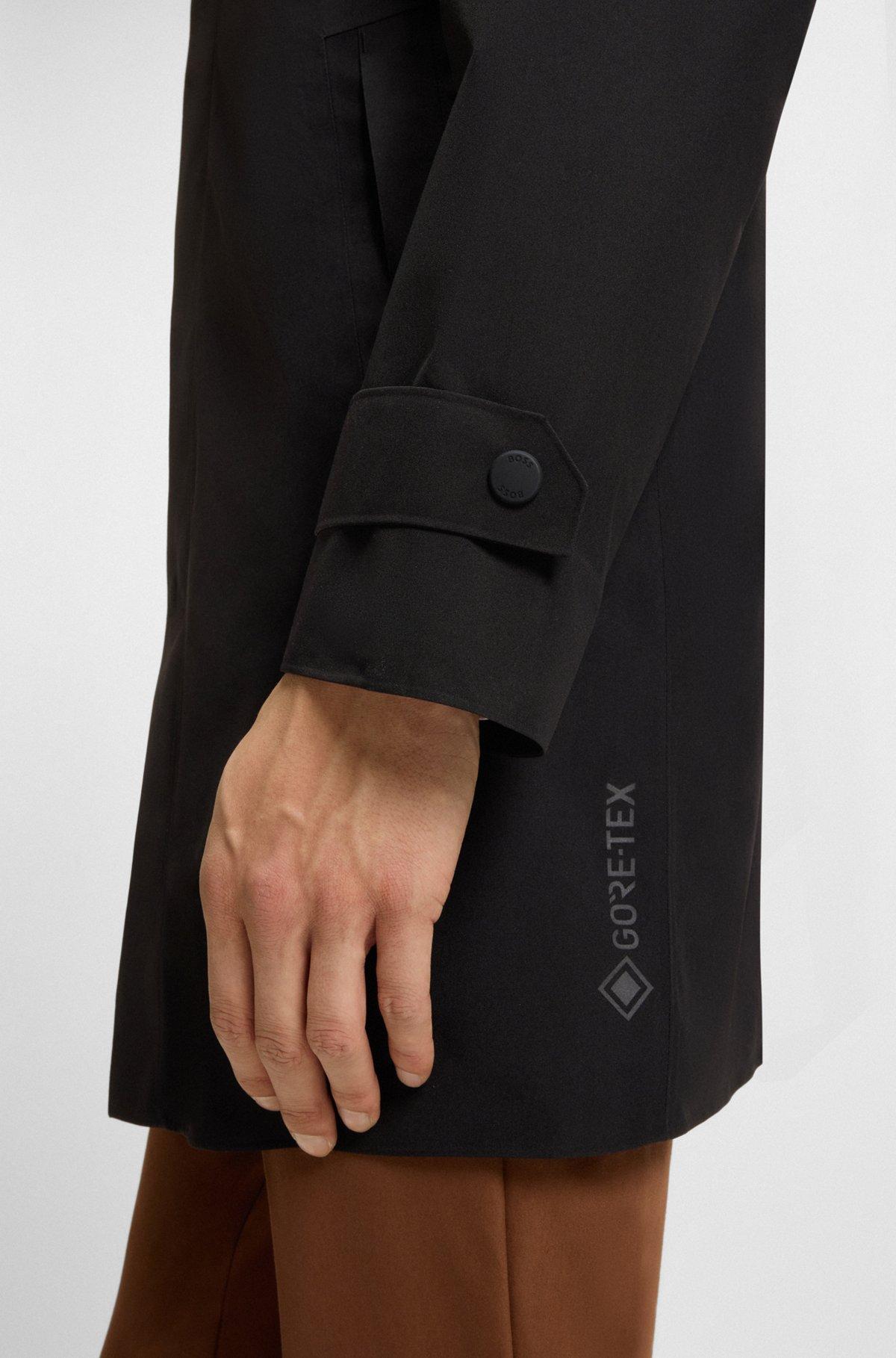 BOSS - GORE-TEX® water-repellent tailored coat with concealed zipper - Black Product Image