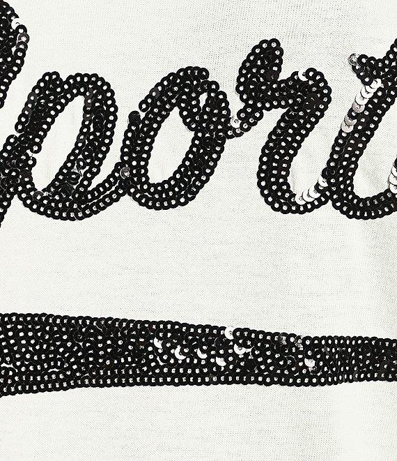 Miss Chievous V-Neck Go Sports Short Sleeve Varsity T-Shirt Product Image