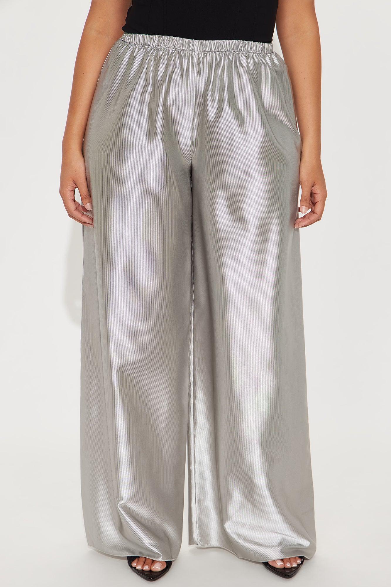 Emeline Pinstripe Satin Pant - Black/combo Product Image