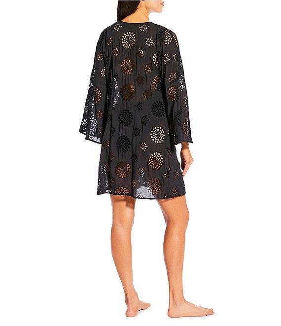 Antonio Melani Eyelet Front Knot Dress Swim Cover-Up Product Image