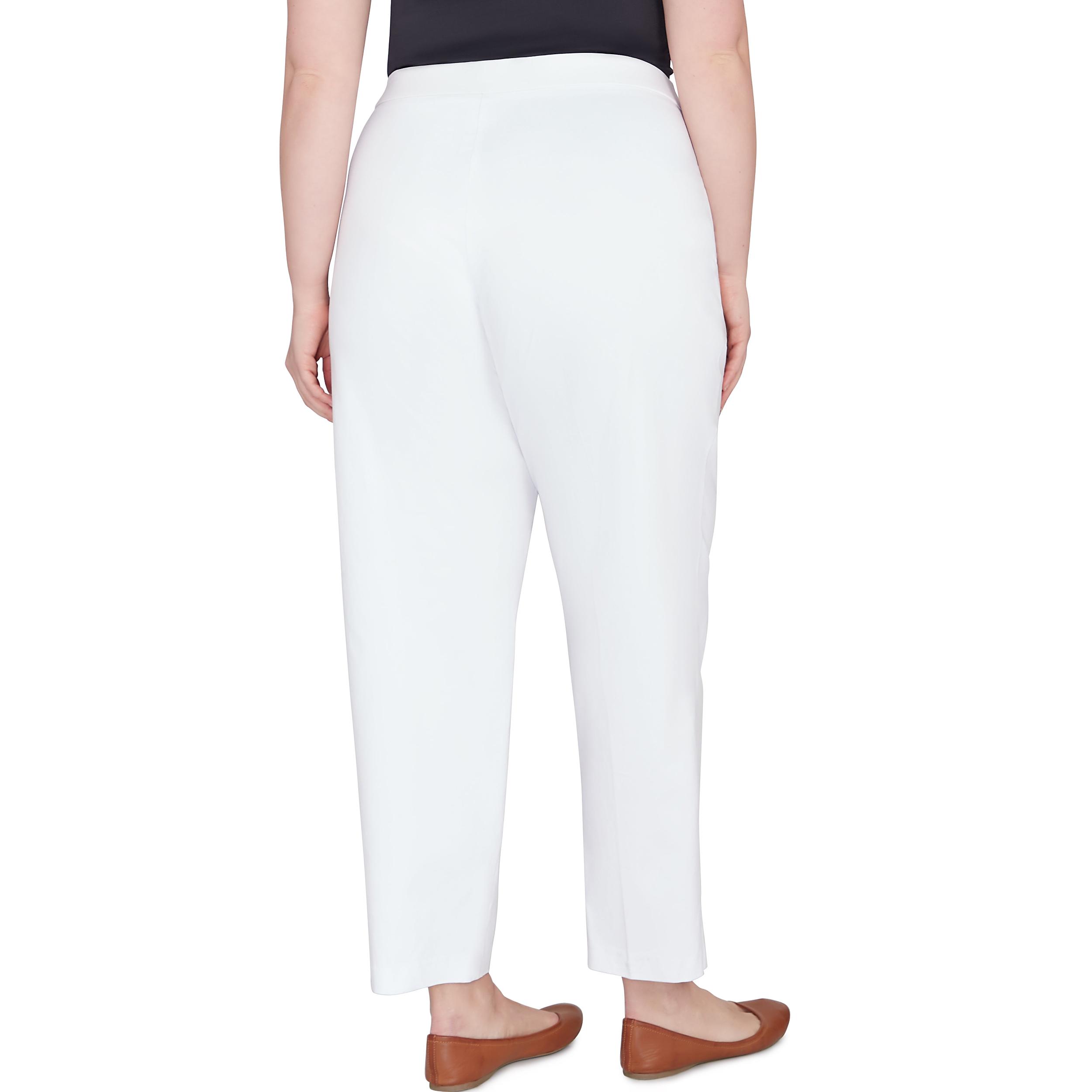 Alfred Dunner Plus Classic Allure Fit Proportioned Pant with Elastic Comfort Waistband Short Length Product Image