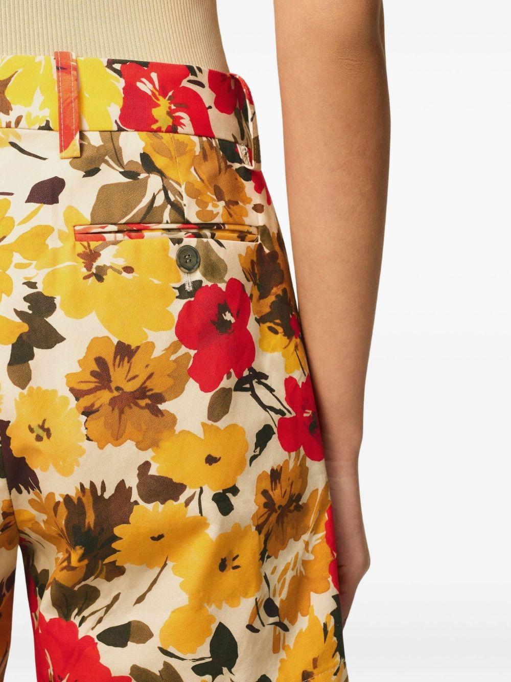 floral-print cotton shorts Product Image