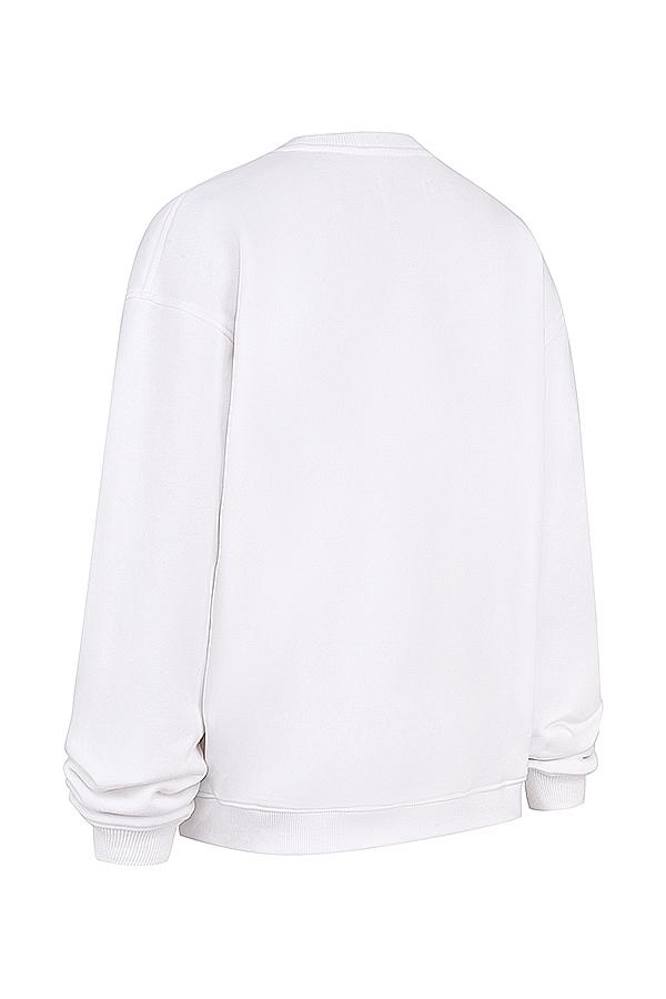 Haze  white crew neck sweatshirt Product Image
