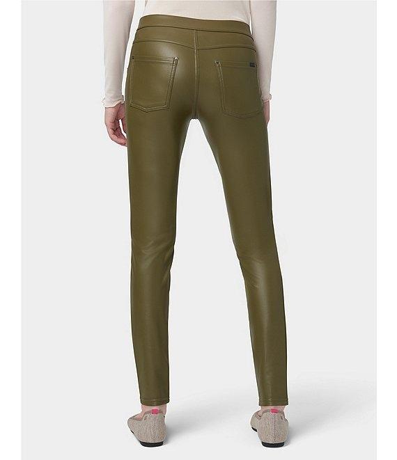 HUE Leatherette Mid-Rise Leggings Product Image
