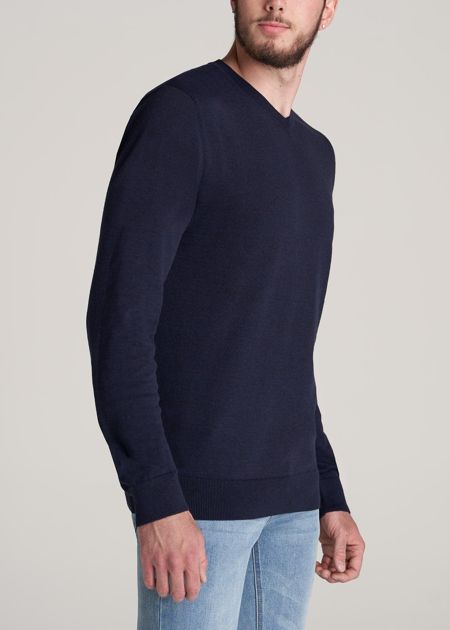 Everyday V-Neck Sweater for Tall Men in Patriot Blue Male Product Image