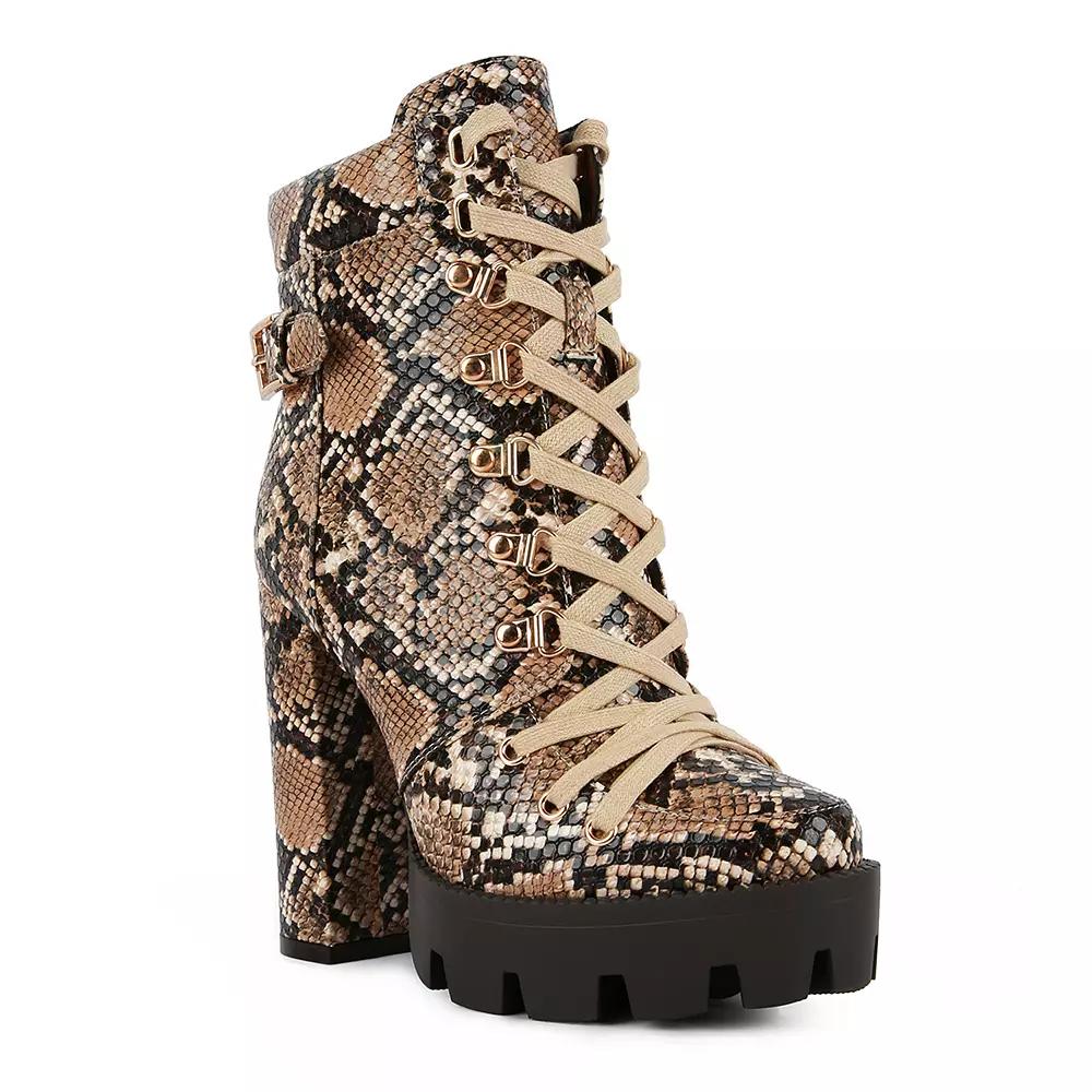 London Rag Spruce Women's Platform Ankle Boots,  Product Image