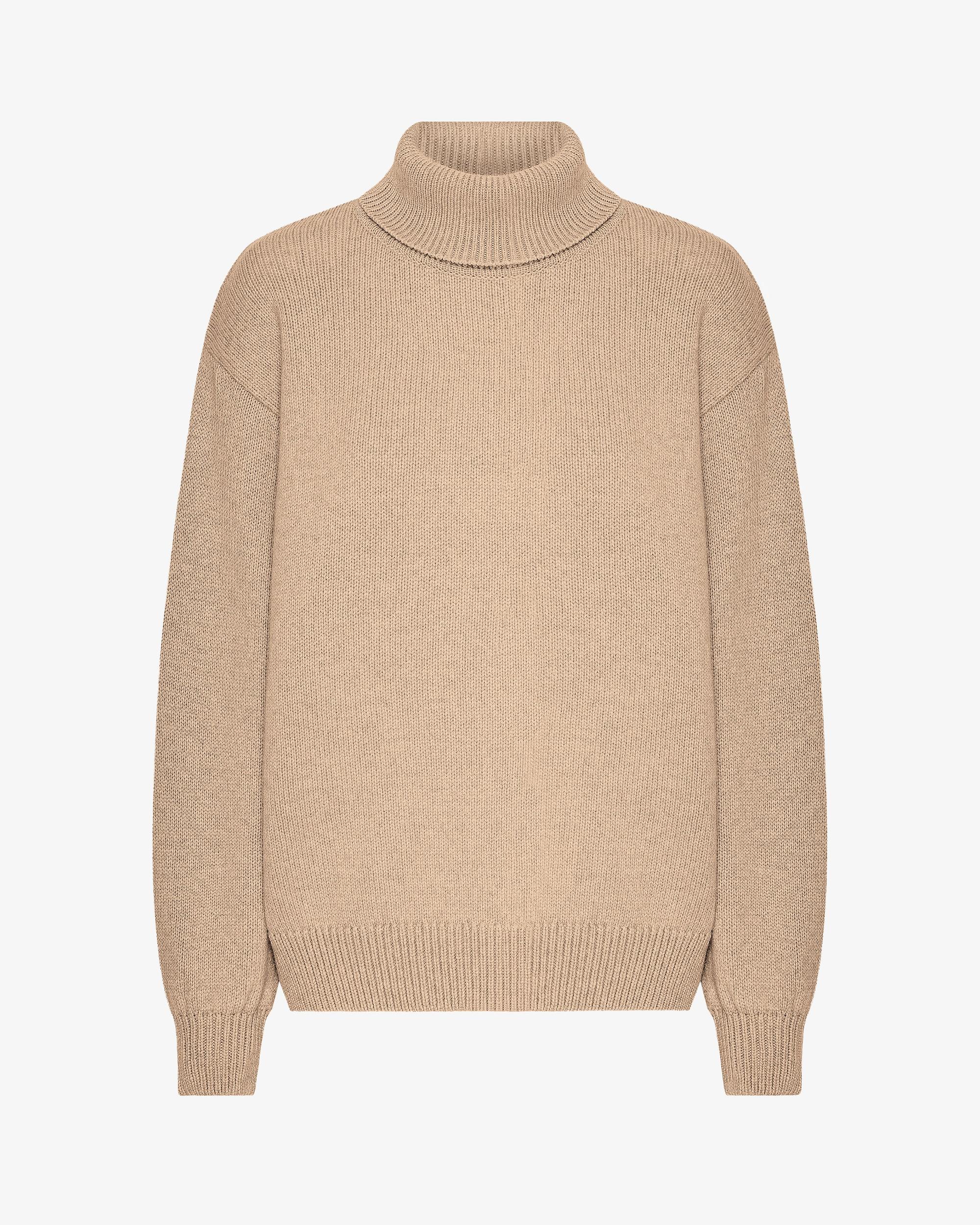 Merino Wool Turtleneck - Coffee Brown Product Image