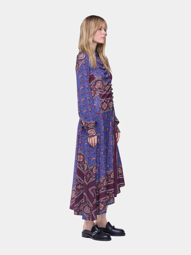 DRAPED MIDI DRESS IN PRINTED JERSEY Product Image