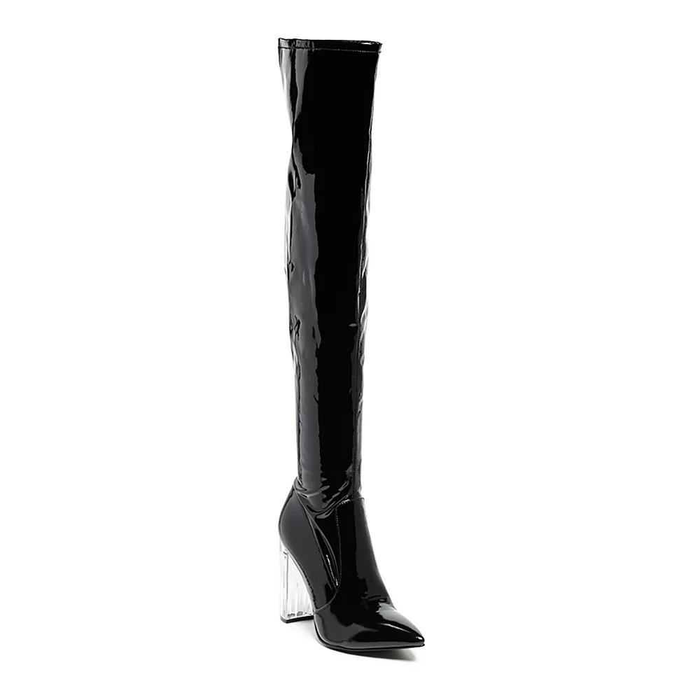 London Rag Noire Women's Thigh High Boots,  Product Image