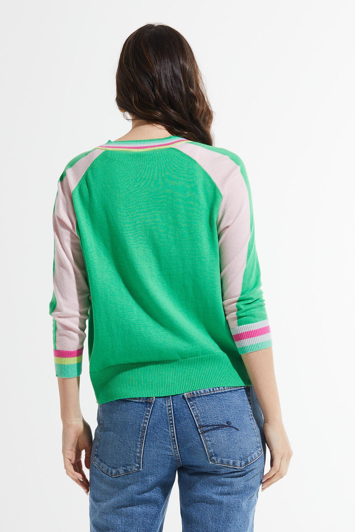 Stripe Trim Cardigan Product Image
