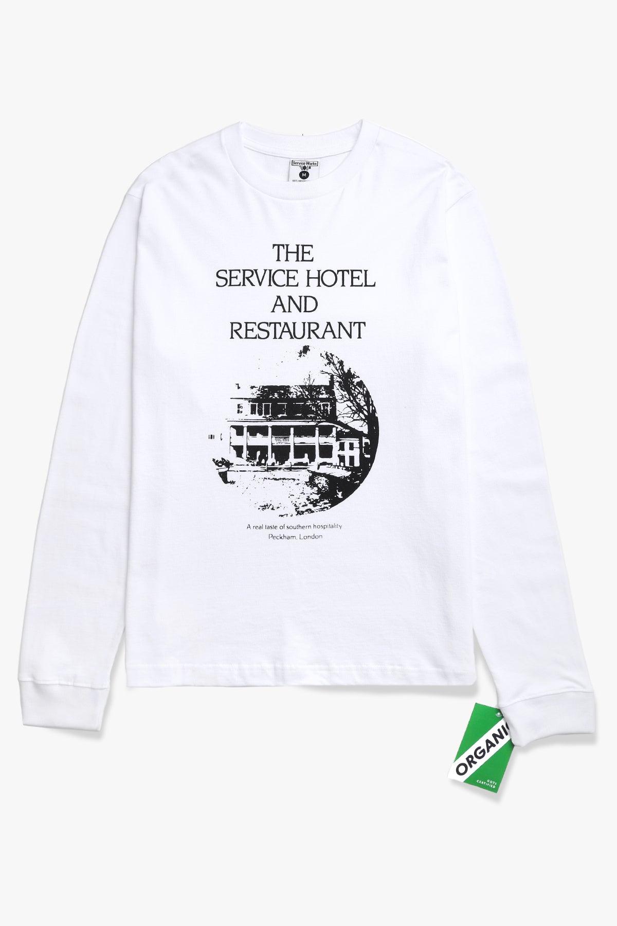 Service Works - Hotel Long Sleeve Tee - White Product Image