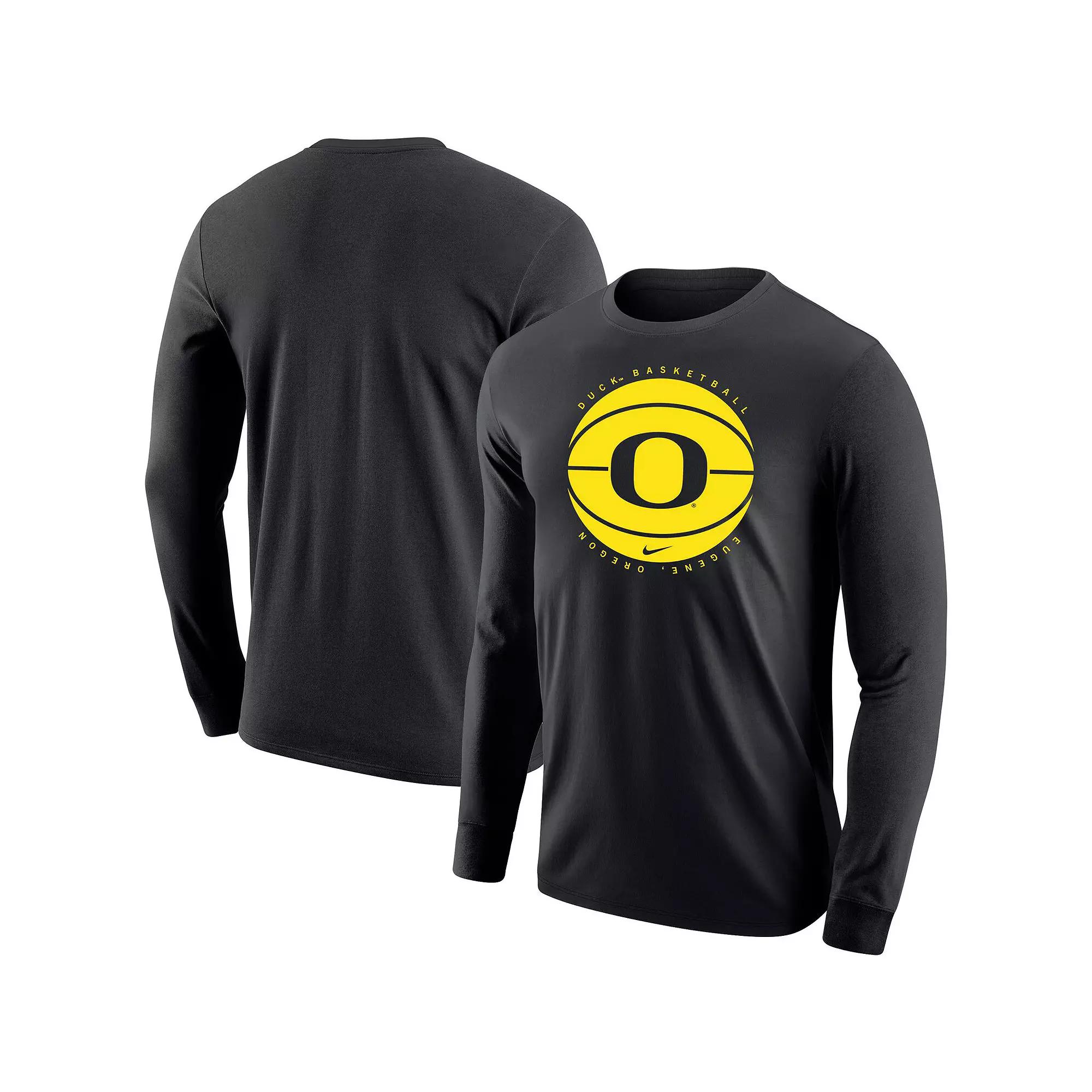 Men's Nike Black Oregon Ducks Basketball Long Sleeve T-Shirt,  Product Image