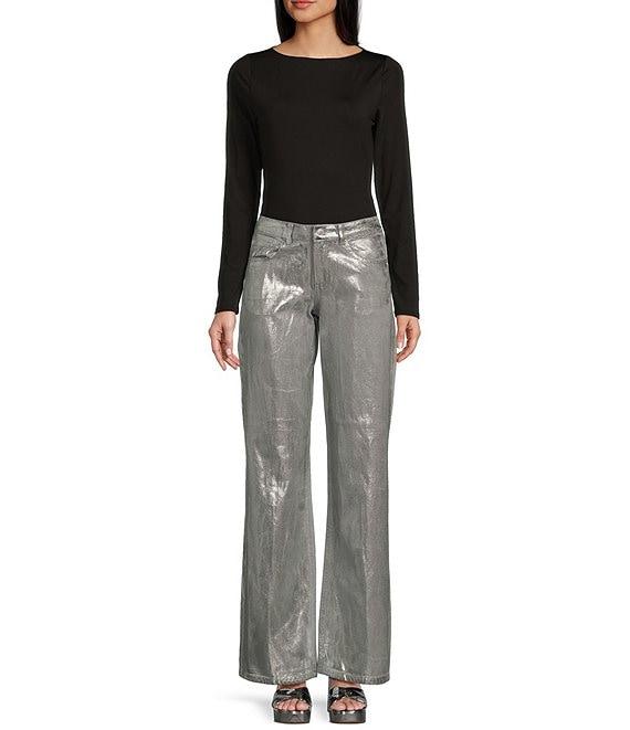 GB Foiled Denim Pants Product Image