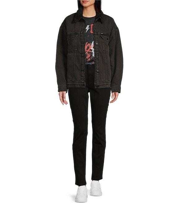 Wrangler® Girlfriend Denim Sherpa-Lined Jacket Product Image