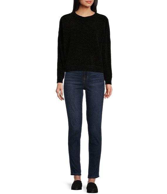 Double Zero Long Sleeve Vibe Check Shiny Chenille Sweater Product Image