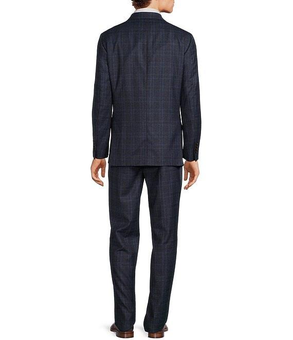 Hickey Freeman Classic Fit Flat Front Plaid Print 2-Piece Suit Product Image