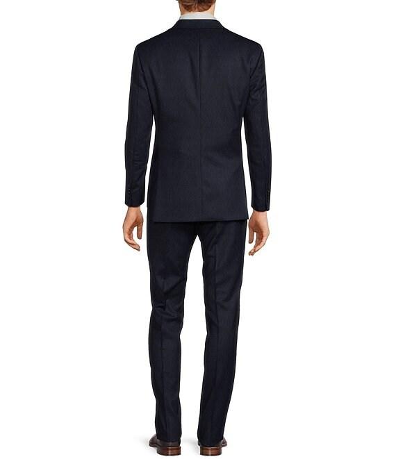 John Varvatos Slim Fit Flat Front Stripe Pattern 2-Piece Suit Product Image