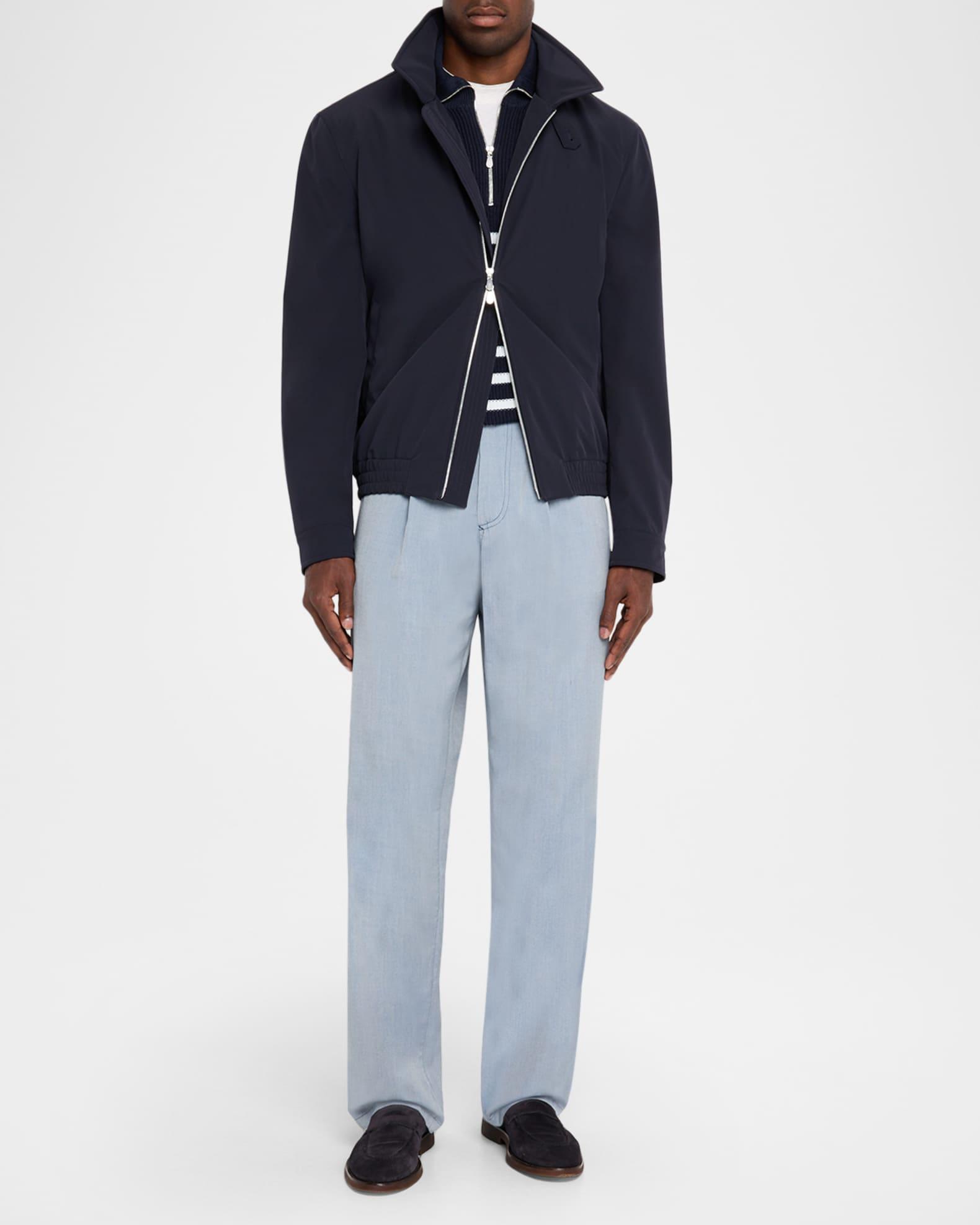 Men's Nylon Full-Zip Blouson Jacket Product Image