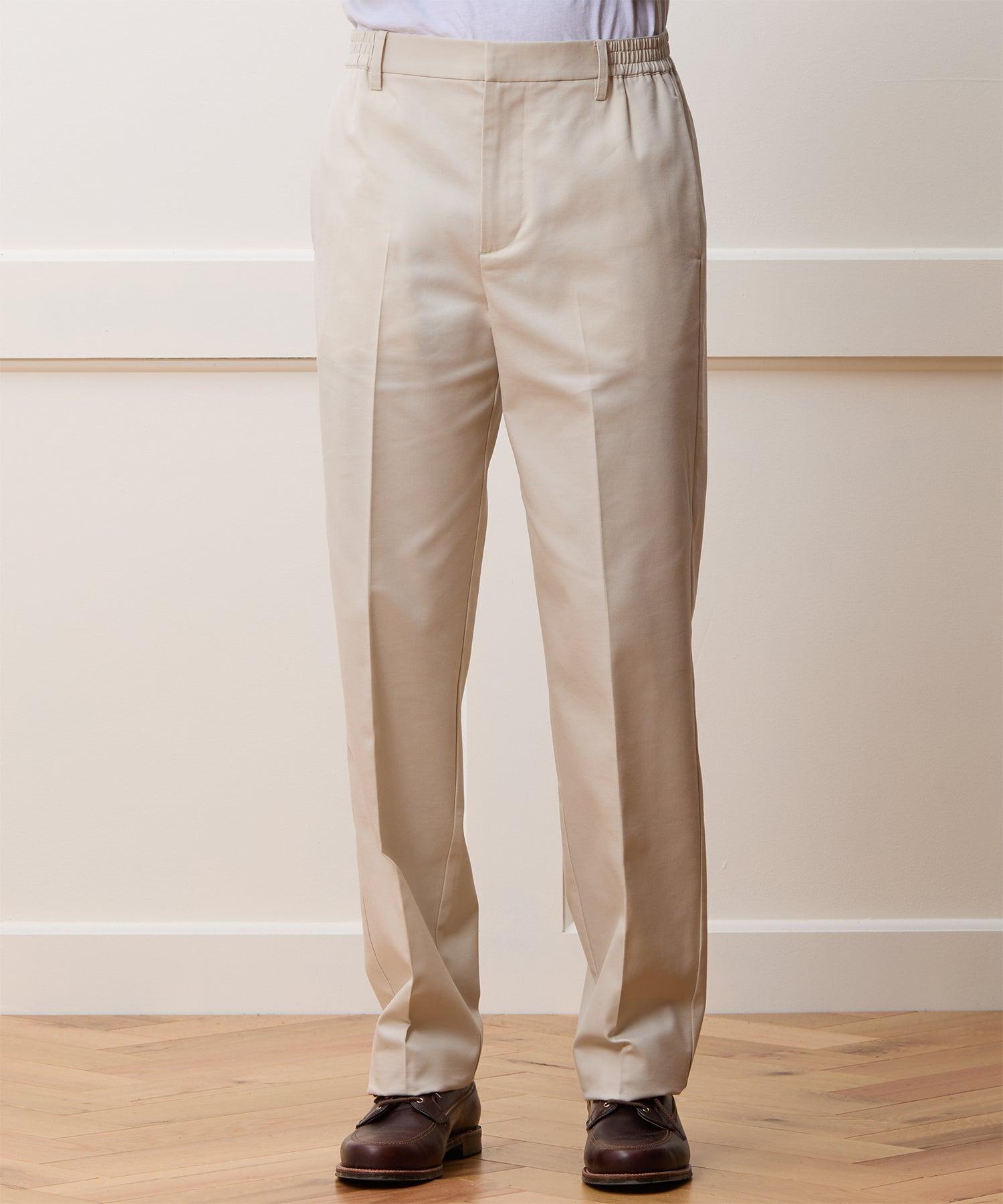 Straight Fit Italian Wool-Cotton Modern Trouser Product Image