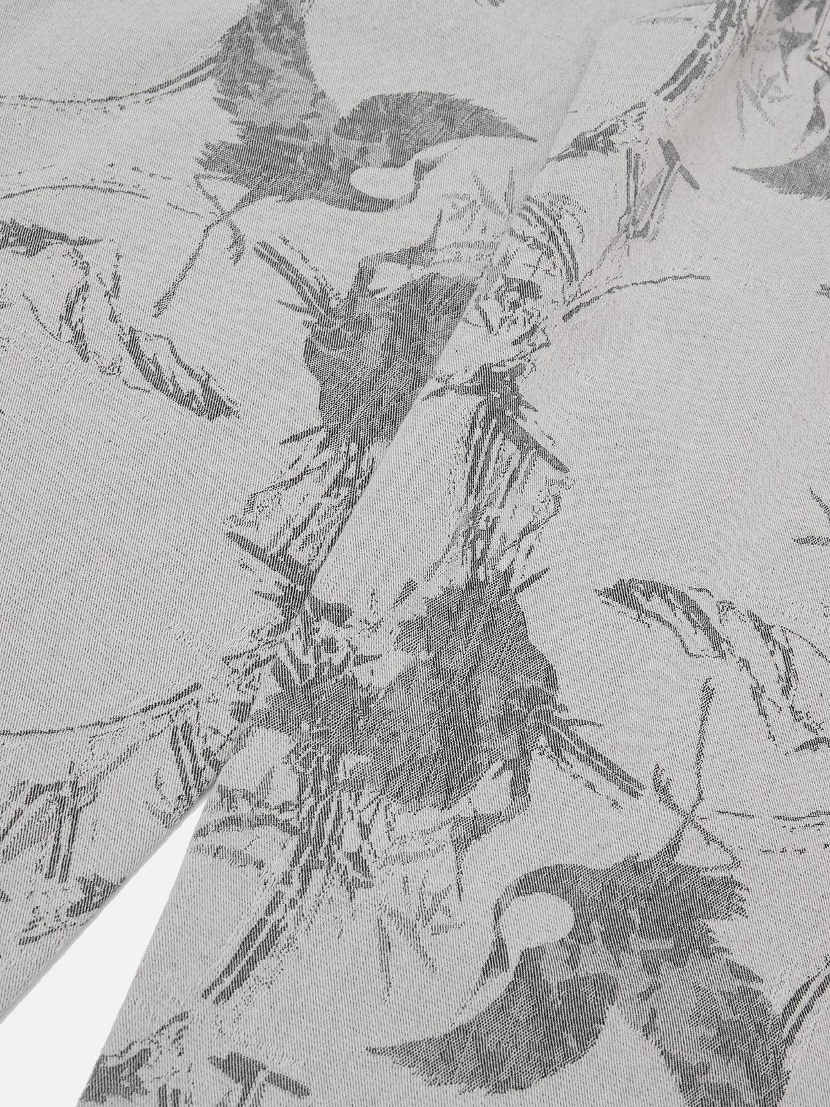 Aelfric Eden Abstract Bird Print Jeans Product Image