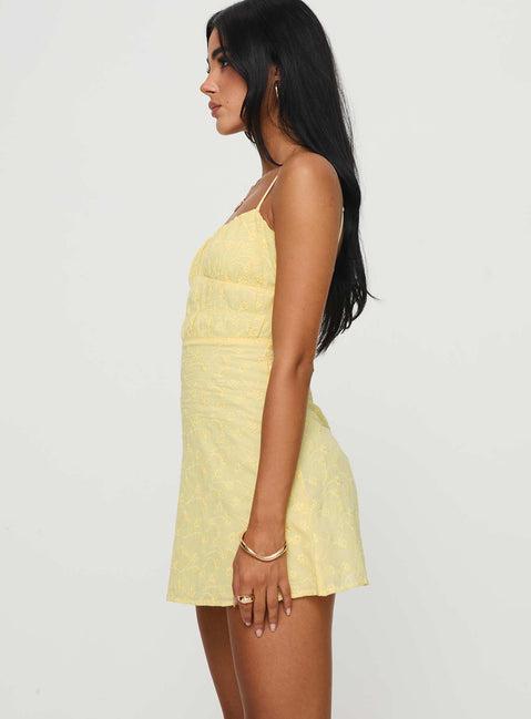Lucius Mini Dress Lemon Product Image