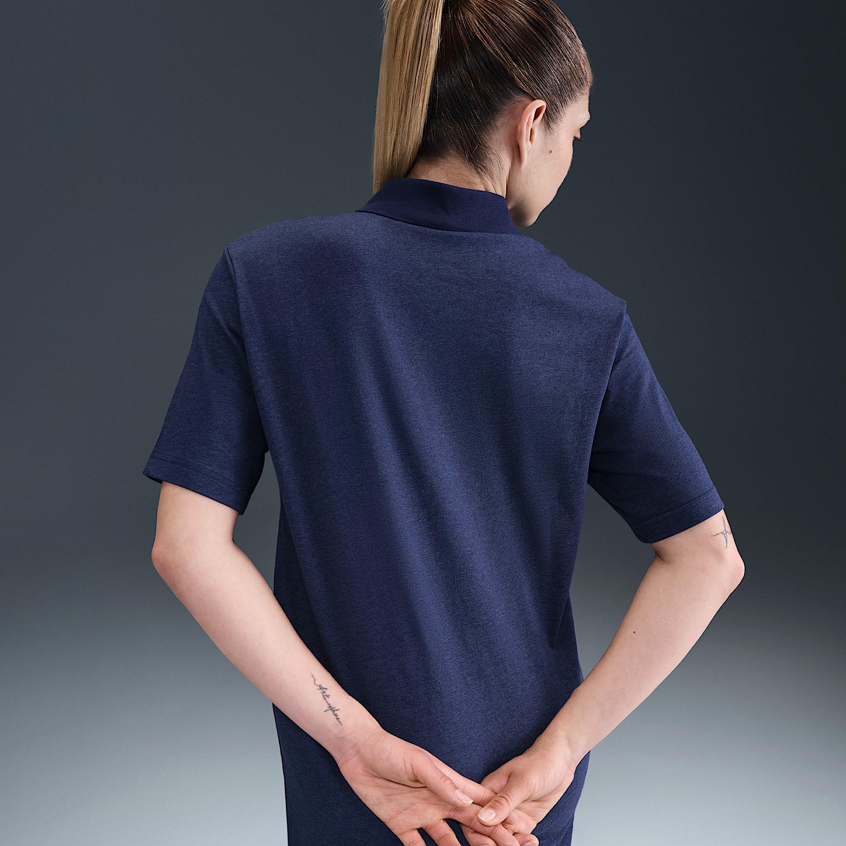 Womens Nike Sportswear Essential Short-Sleeve Polo Dress | HV2498-410 Product Image