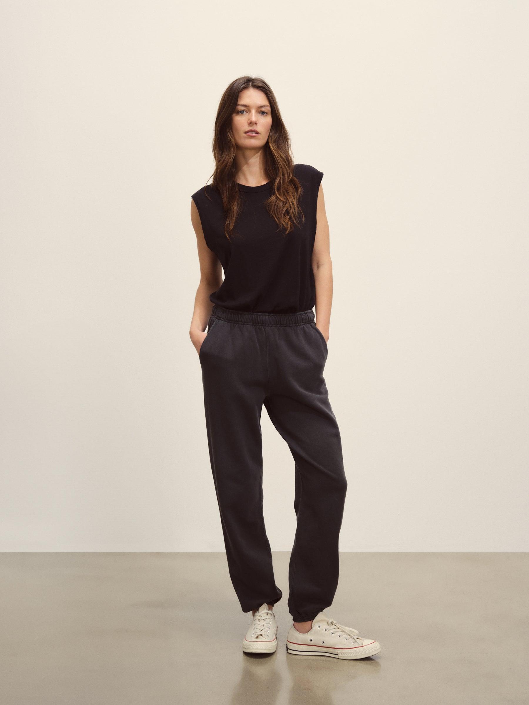 Black Slub Muscle Tank Product Image