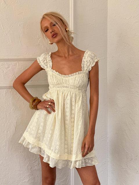 Carlita Mini Dress Yellow Product Image