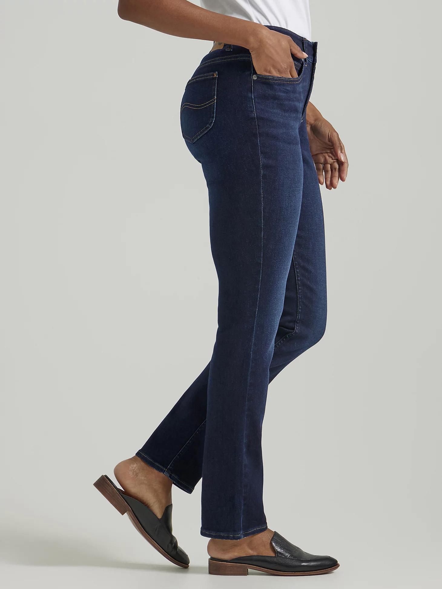 Women's Ultra Lux Comfort with Flex Motion Straight Jean (Petite) | Women's Jeans | Lee® Product Image