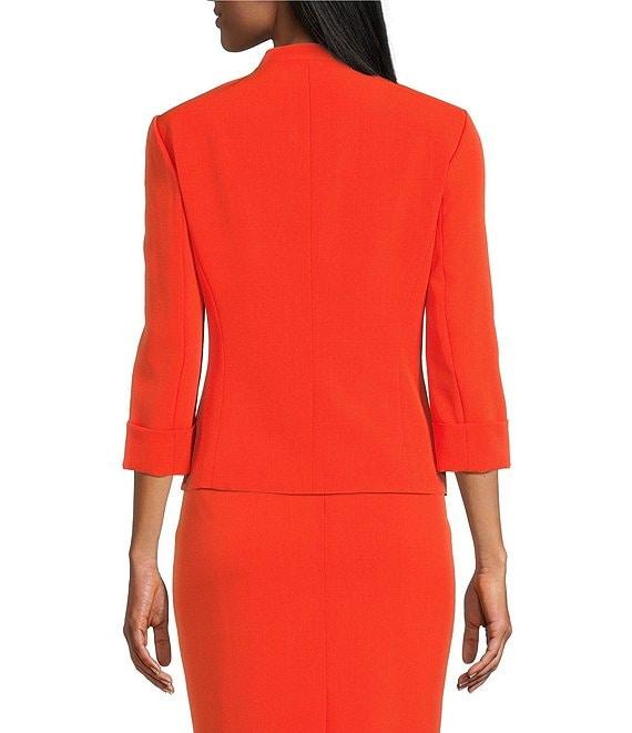 Kasper Crepe Fly Front Slim Leg Pants Product Image