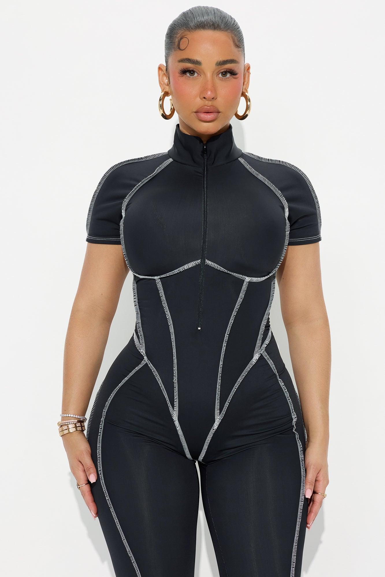 Kissed By You Jumpsuit - Black/White Product Image