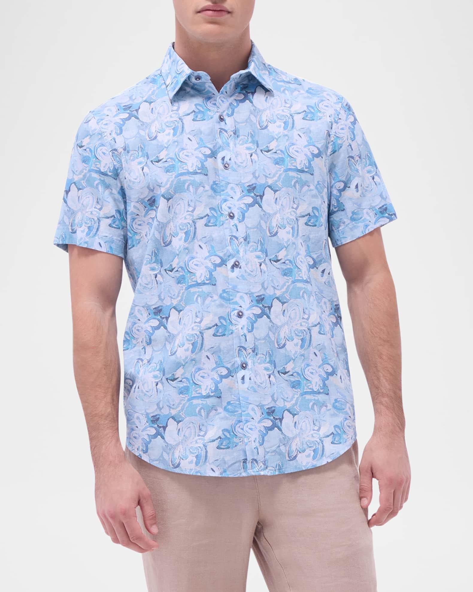Men's Orson Short-Sleeve Linen Sport Shirt Product Image