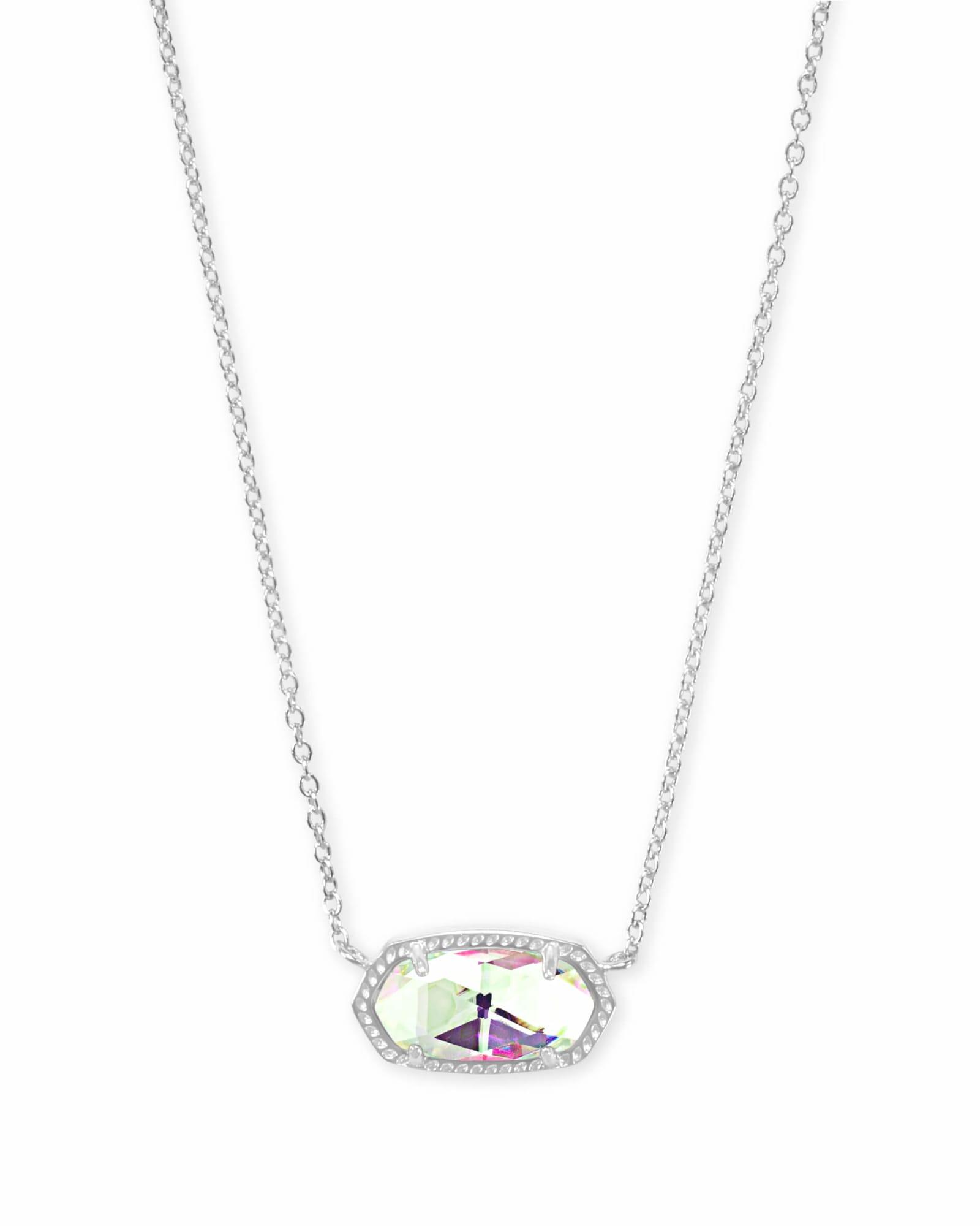 Elisa Silver Pendant Necklace in Dichroic Glass Product Image