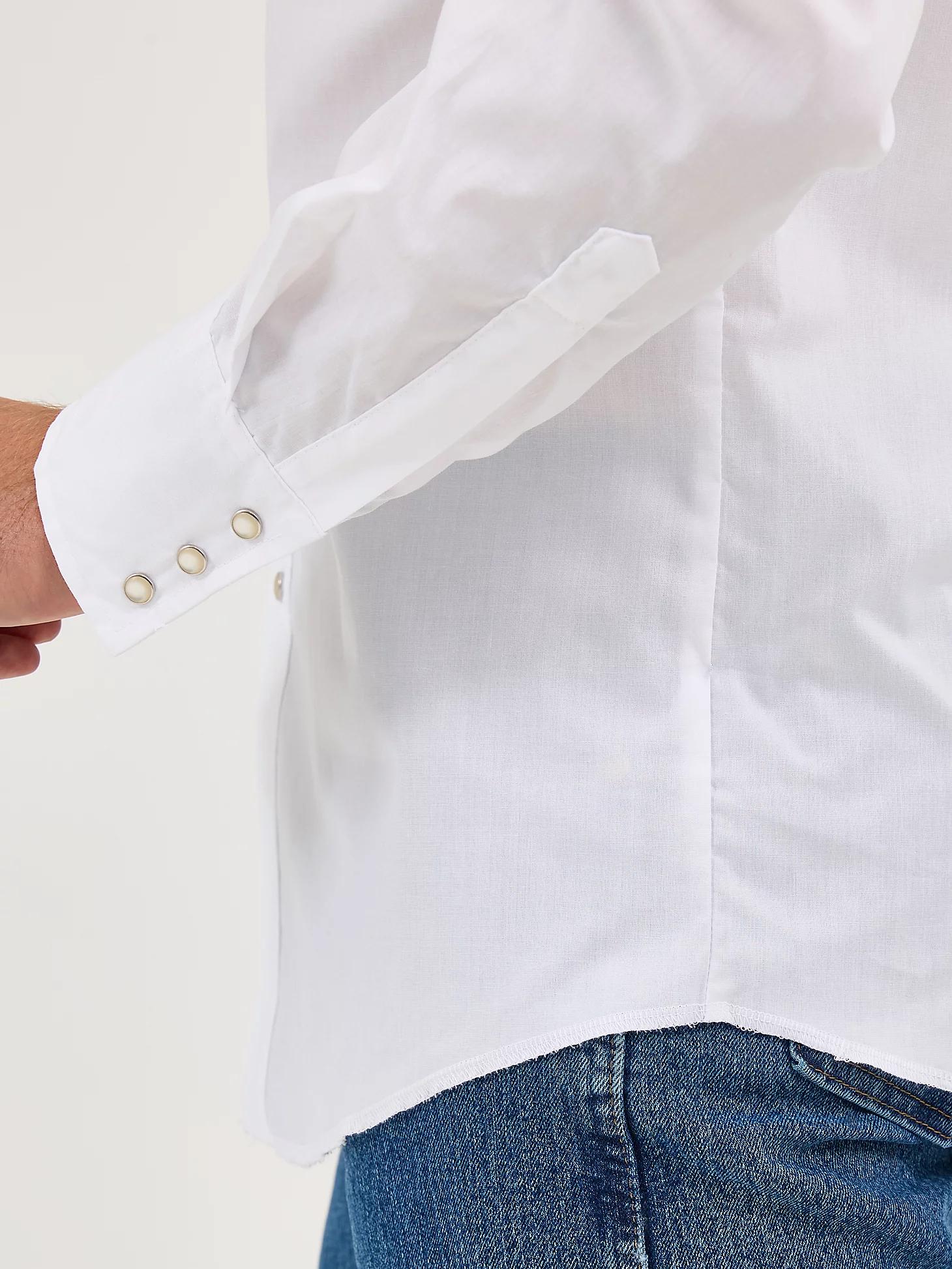 Wrangler® Western Snap Shirt - Long Sleeve Solid Broadcloth | Men's SHIRTS | Wrangler® Product Image