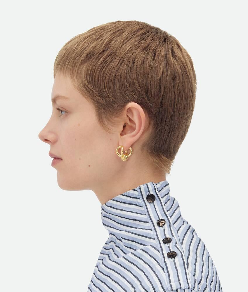 Women's Knot Hoop Earrings in Yellow gold Product Image