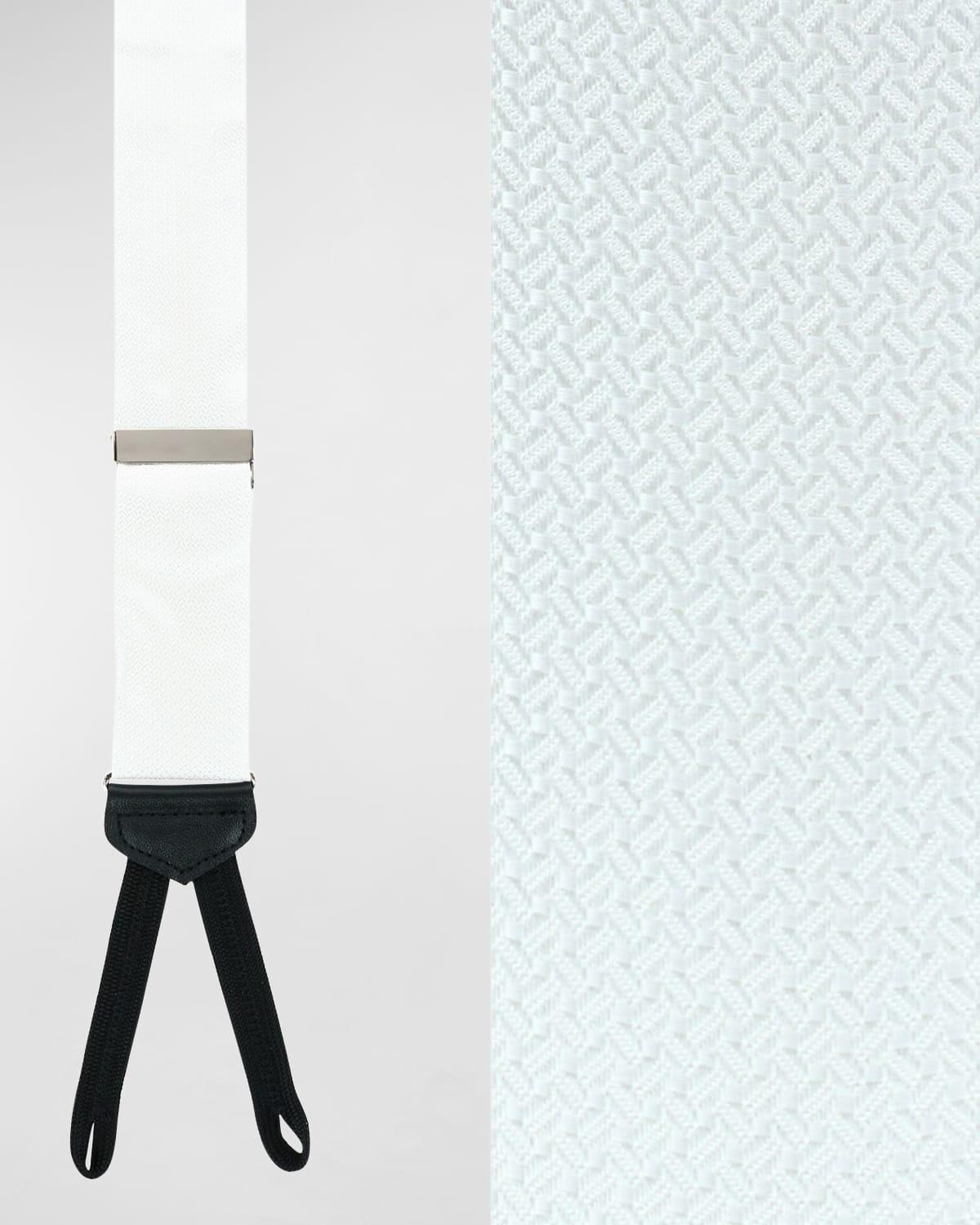 Mens Monte Bello Interlocked Silk Formal Brace Suspenders Product Image