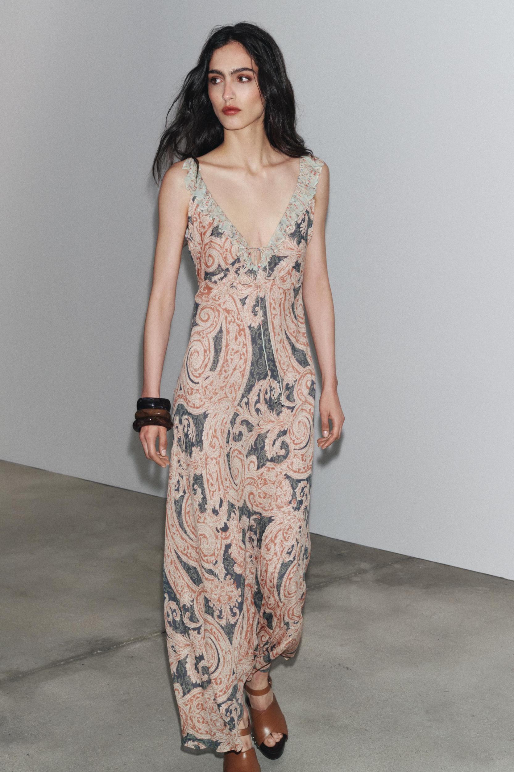 ZW COLLECTION PRINTED SLIP DRESS Product Image