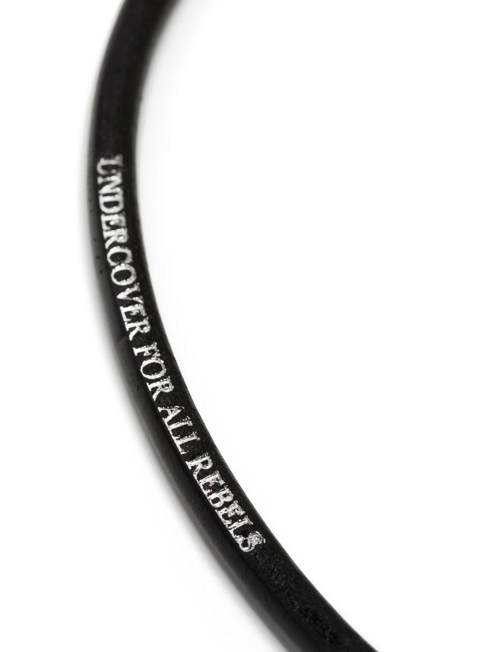 logo-engraved leather necklace Product Image