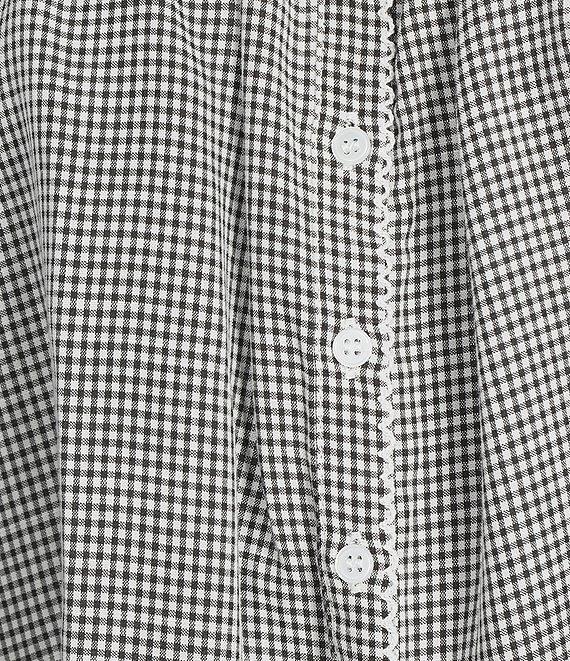 Things Between Button Front Gingham Woven Coordinating Top Product Image
